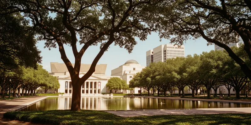 Museum District and Hermann Park in Houston, Texas