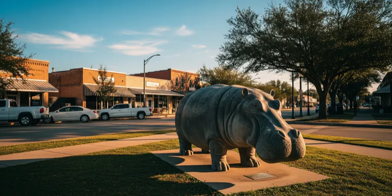Hutto Hippo statue in Hutto, Texas