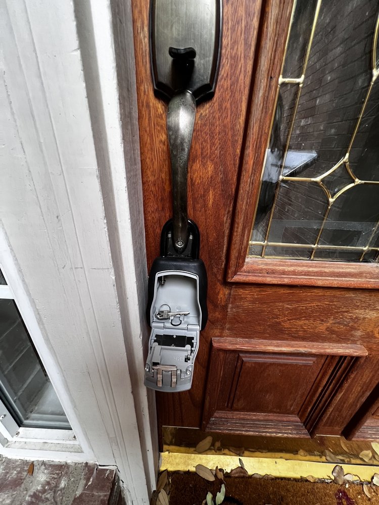 Residential door lock installation by WOW Locks Austin