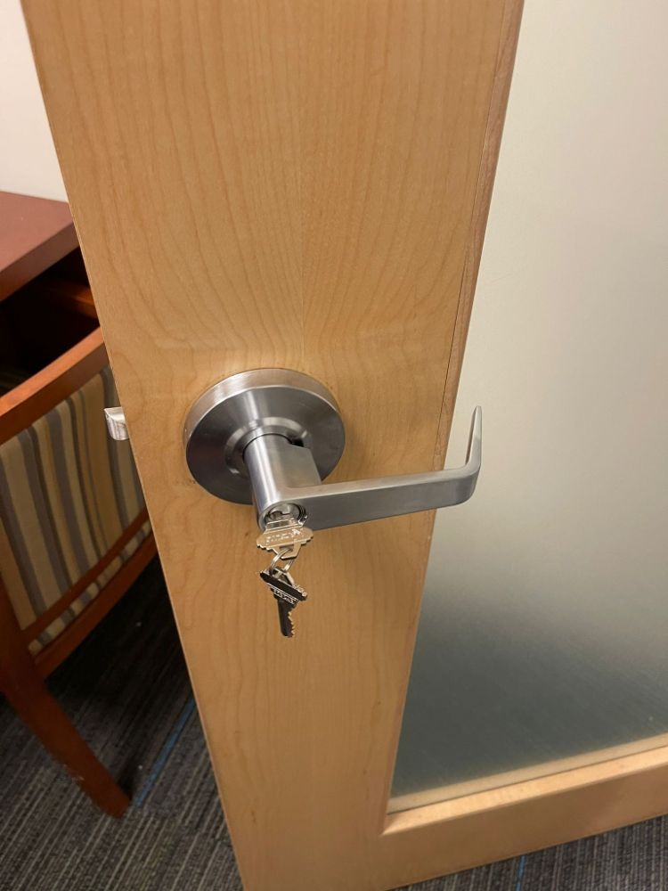 Lever lock install on a Texas residential door